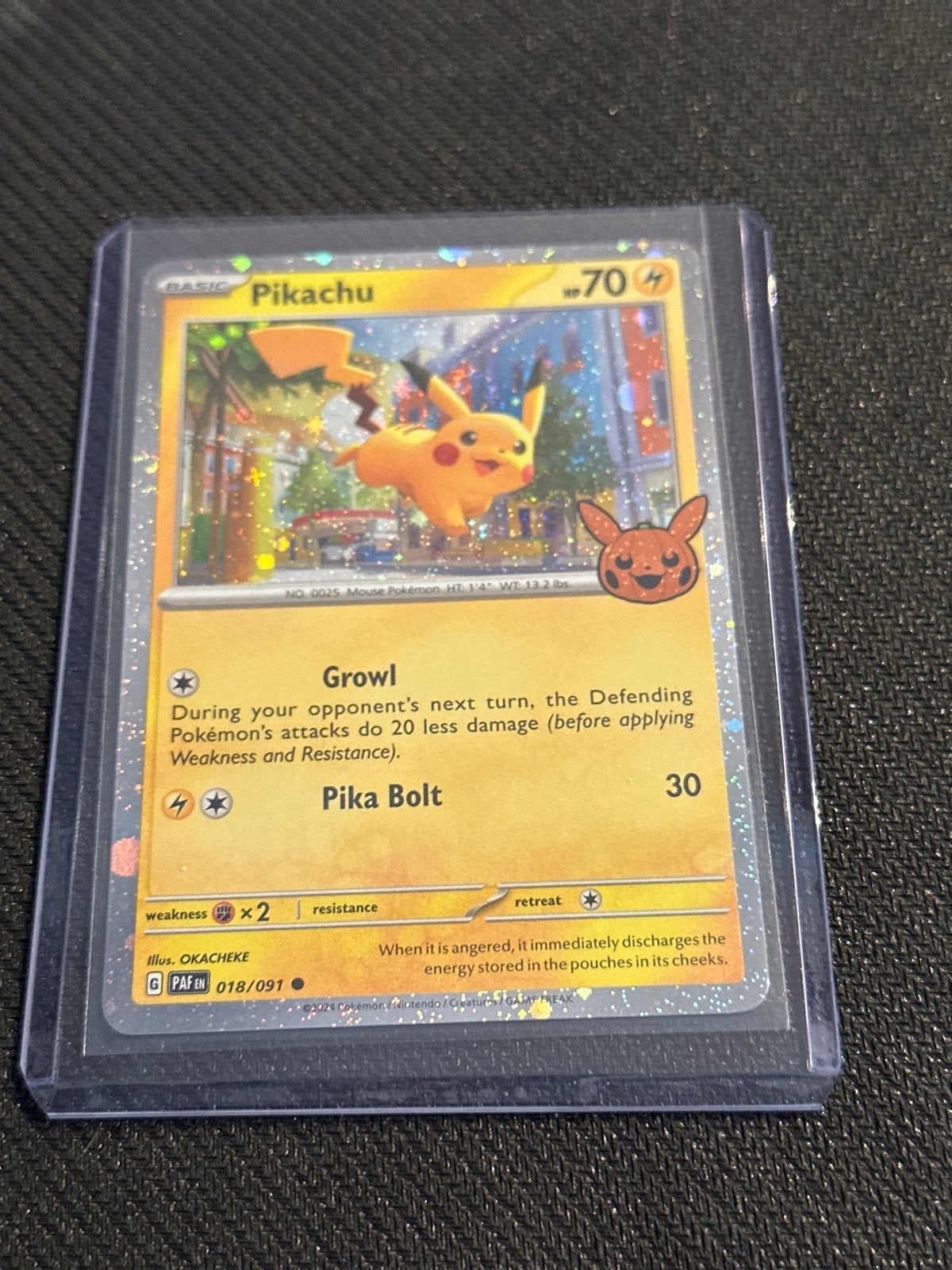 Pikachu Pokémon kaart - Detective Pikachu (018/091) Foil, Ophalen of Verzenden, Zo goed als nieuw, Losse kaart, Foil