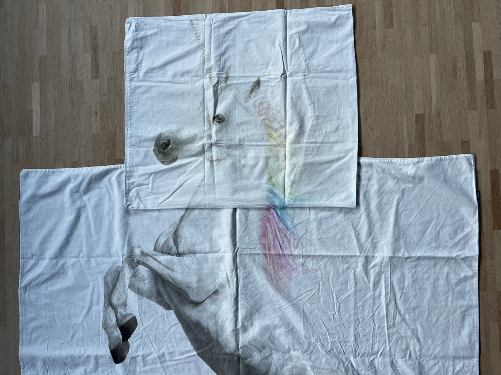 Snurk dekbedovertrek (peuter) - Unicorn, Jongetje of Meisje, Wit, Ophalen of Verzenden, Zo goed als nieuw