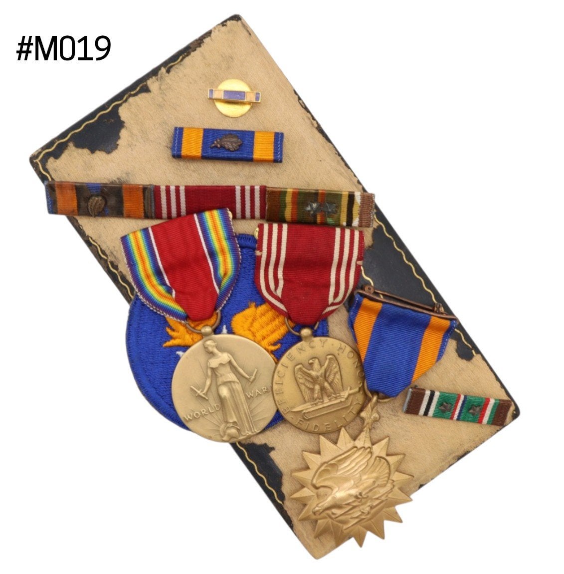 US WWII 381st Bomb Group Air Medal Grouping, Verzamelen, Ophalen of Verzenden, Luchtmacht, Amerika, Lintje, Medaille of Wings