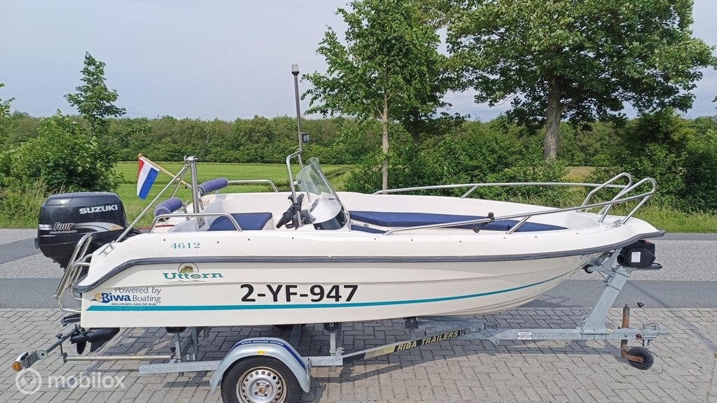 Uttern 4612 met Suzuki 50 PK 4-Takt EFI + Riba Kanteltrailer, Gebruikt, Uttern, Uttern, Uttern