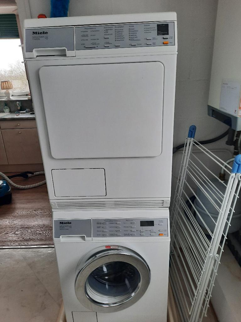Wasmachine en droger Miele, Witgoed en Apparatuur, Wasmachines, Ophalen, Gebruikt, 1200 tot 1600 toeren, 85 tot 90 cm