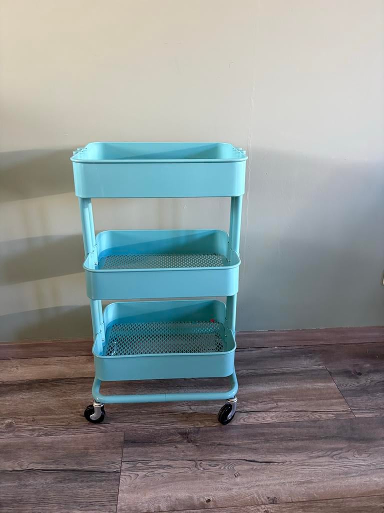 IKEA Raskog trolley - in prima staat, Ophalen, Zo goed als nieuw, Blauw, Metaal