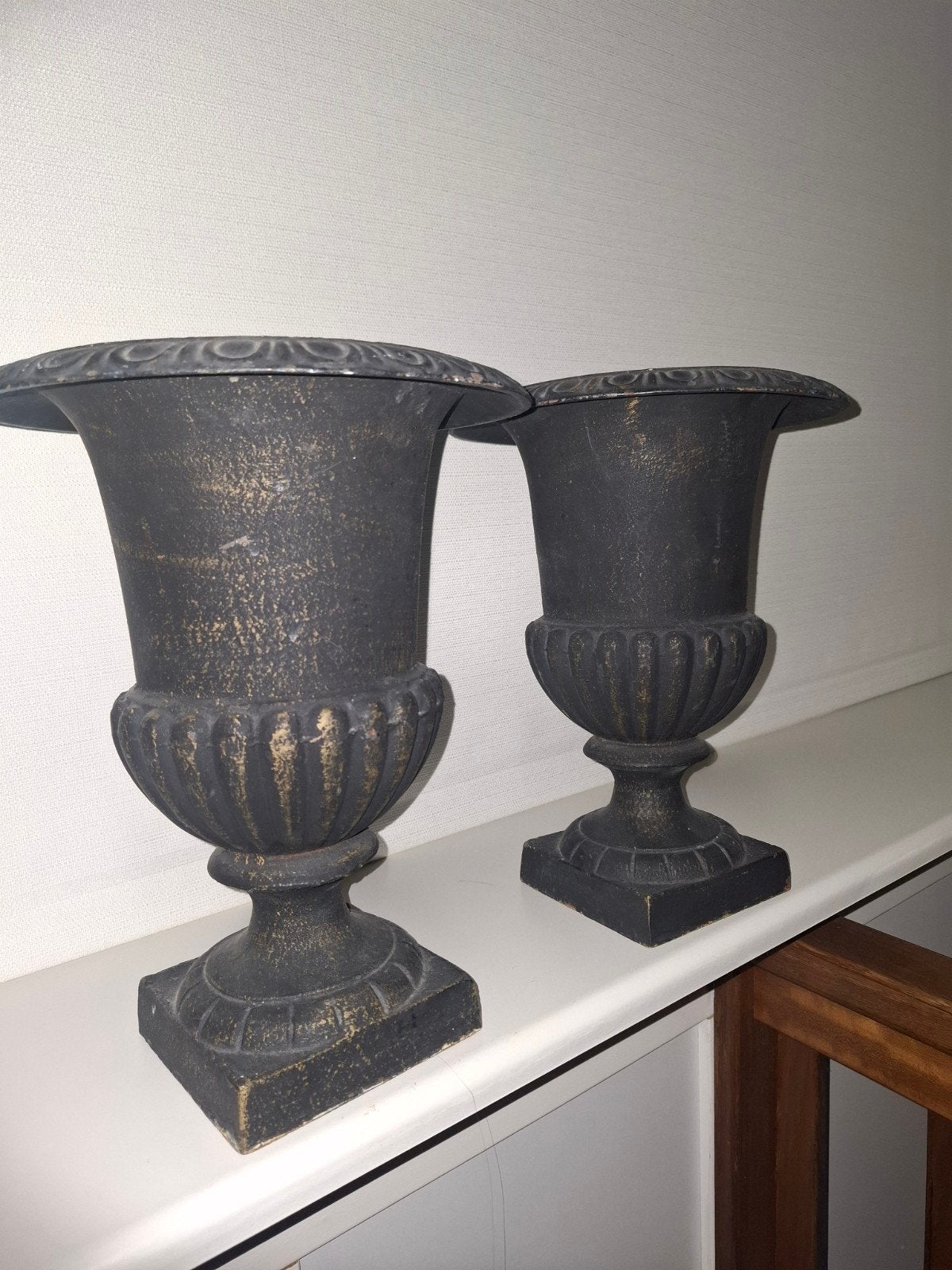 Set van Franse gietijzeren vazen, Antiek en Kunst, Ophalen of Verzenden
