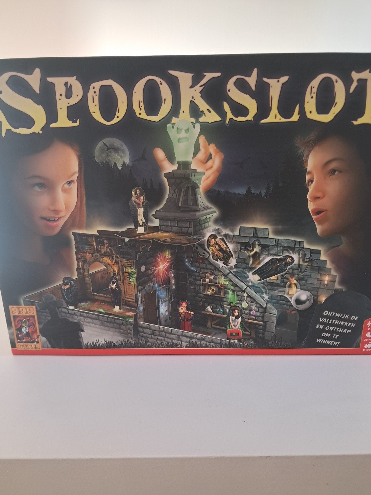 Spookslot Bordspel - Ontwijk de valstrikken!, Drie of vier spelers, Ophalen, Gebruikt, 999 Games