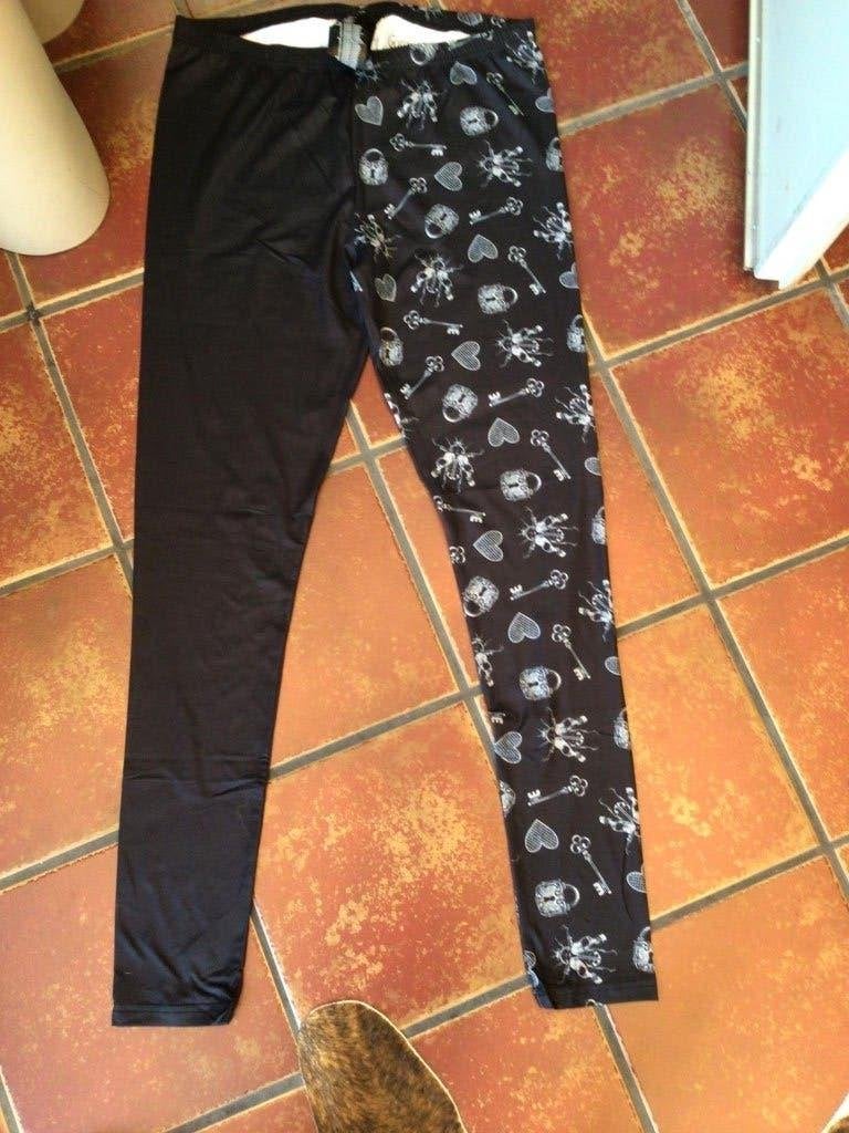 Black legging met print Merk Gothicana by EMP Maat XXL, Legging, Zwart, Nieuw, Ophalen of Verzenden