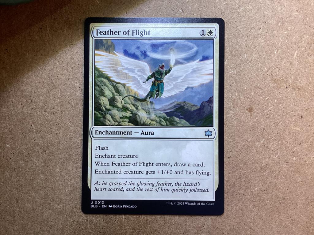 1x Feather of Flight [0013] (Near Mint), Hobby en Vrije tijd, Verzamelkaartspellen | Magic the Gathering, Zo goed als nieuw, Losse kaart
