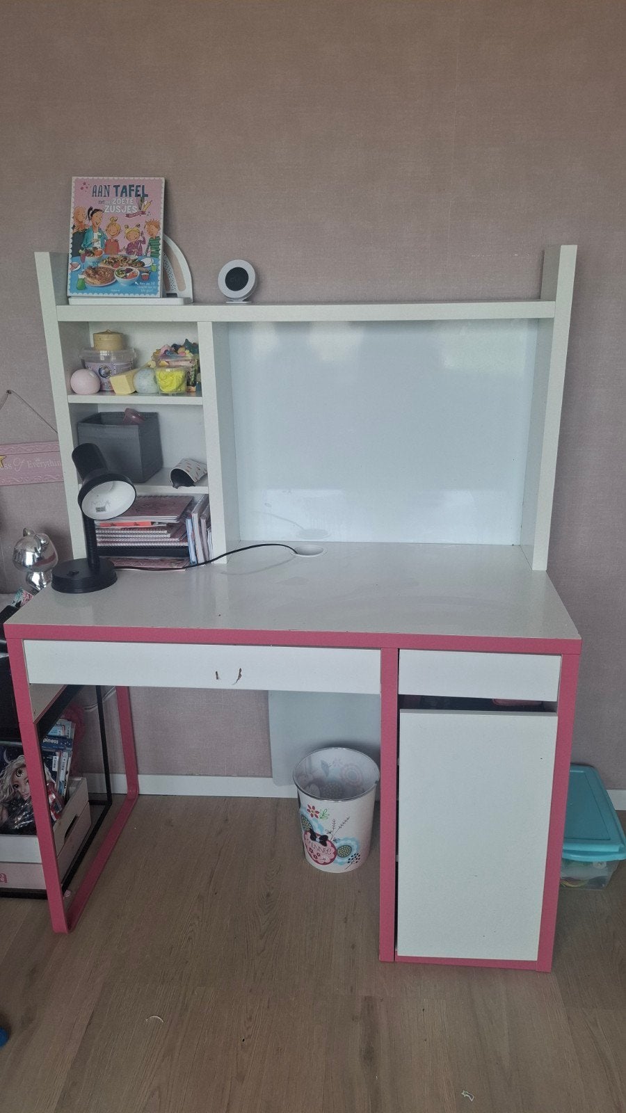 Kinderbureau met opzetstuk en opbergruimte, Gebruikt, Overige merken, Ophalen, Opzetstuk