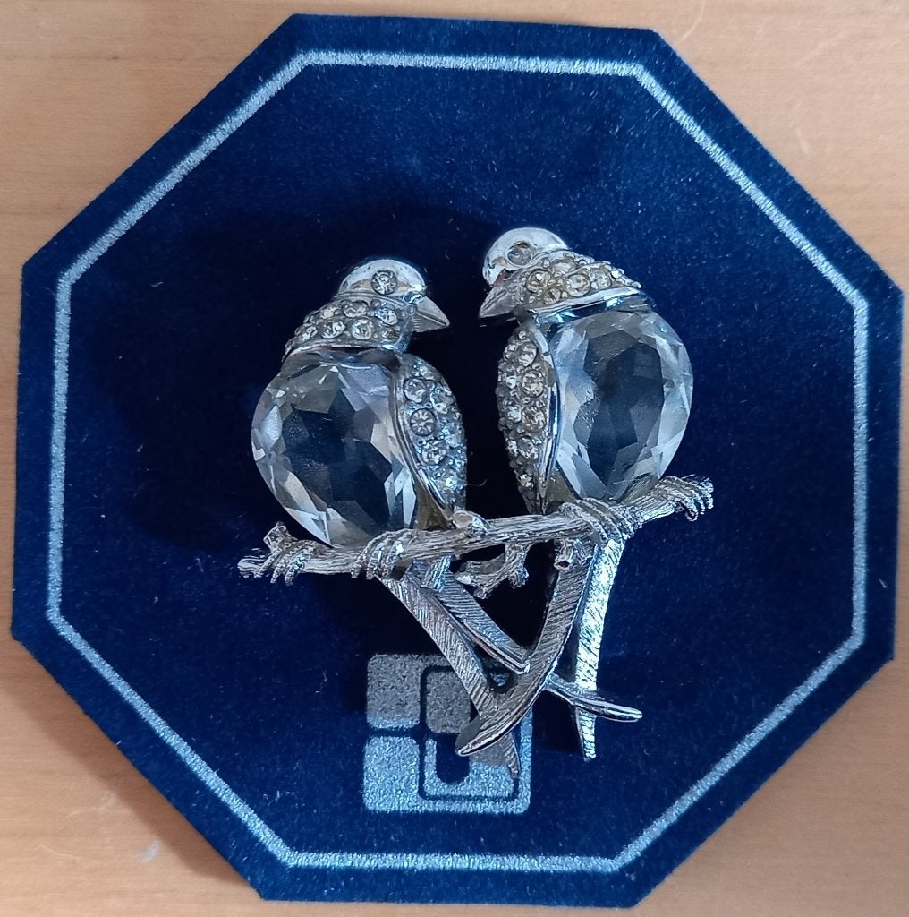 VINTAGE RHODIUM SWAROVSKI BROCHE 7840 NR 10, Verzamelen, Swarovski, Gebruikt, Overige typen, Ophalen of Verzenden