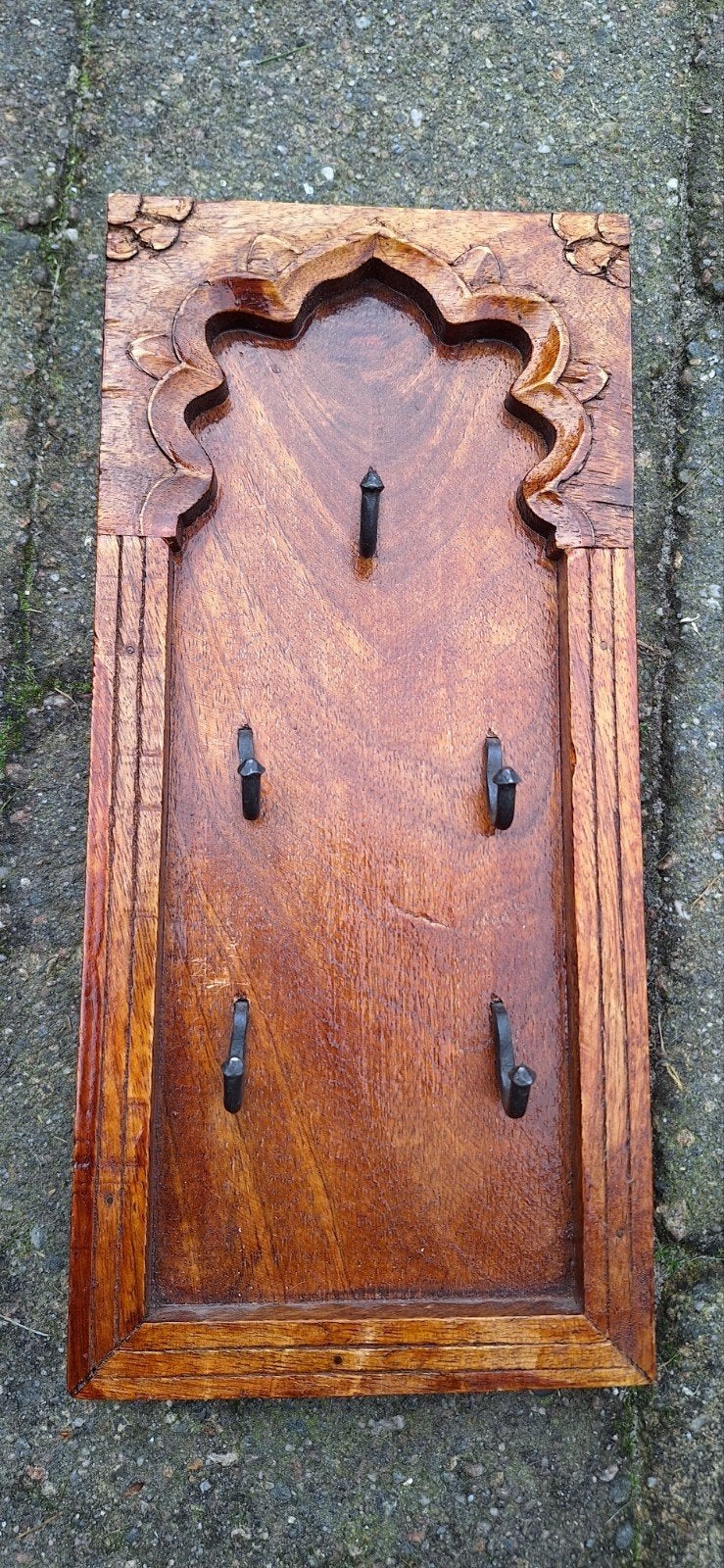 Sleutelrekje hout,oosters,sierlijke hoeken,, Huis en Inrichting, Hout, Nieuw, Ophalen of Verzenden, Oosters