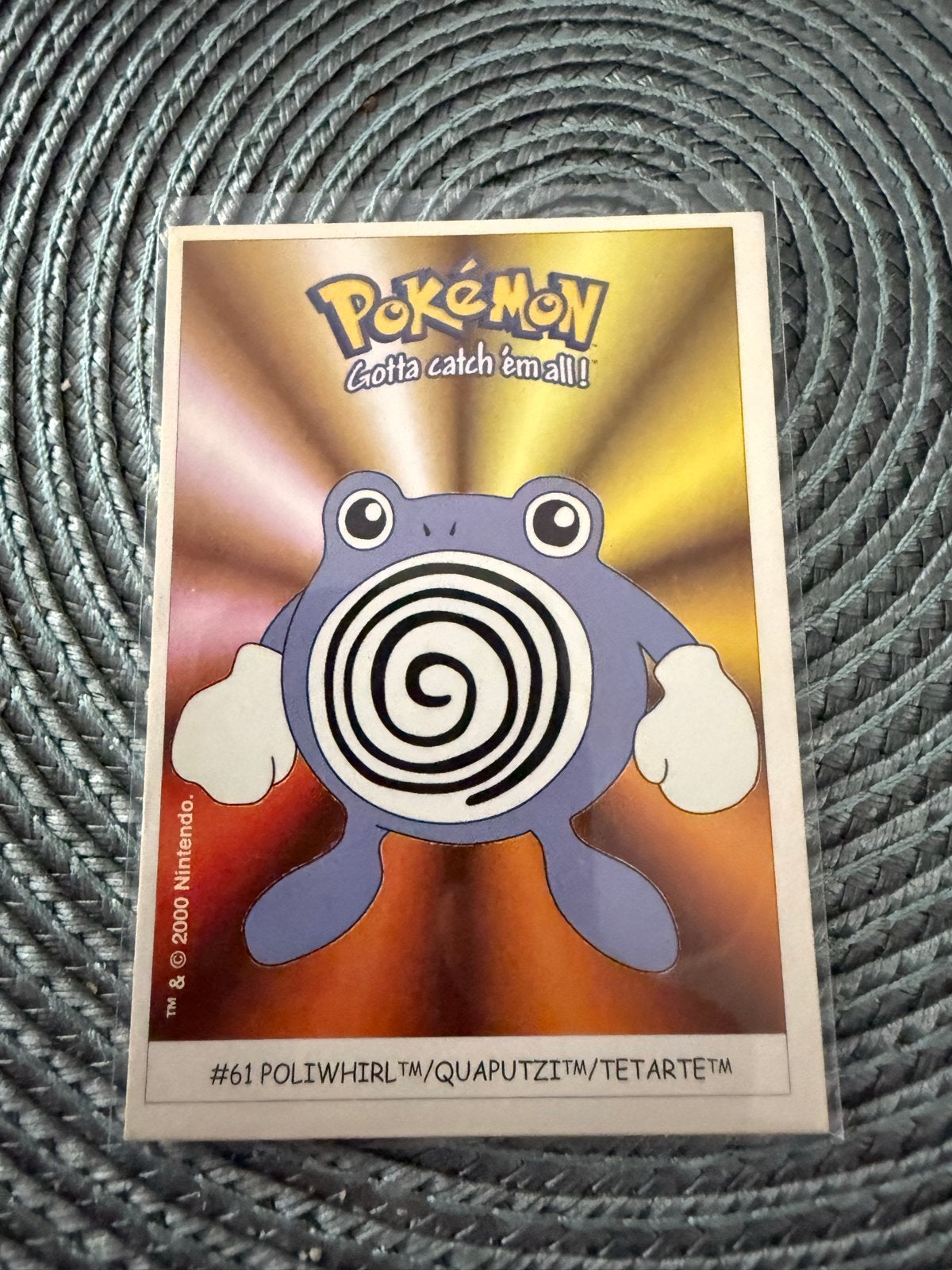 Dunkin Boomer Pokémon Sticker Poliwhirl (Poliwag), Ophalen of Verzenden, Gebruikt, Losse kaart