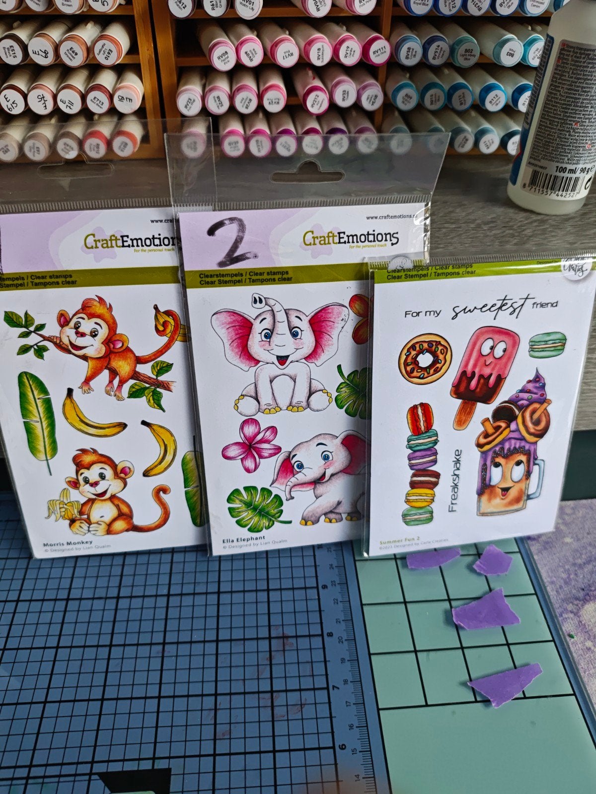 Nieuwe CraftEmotions Clearstamps (3 sets), Ophalen of Verzenden, Nieuw, Clearstamp