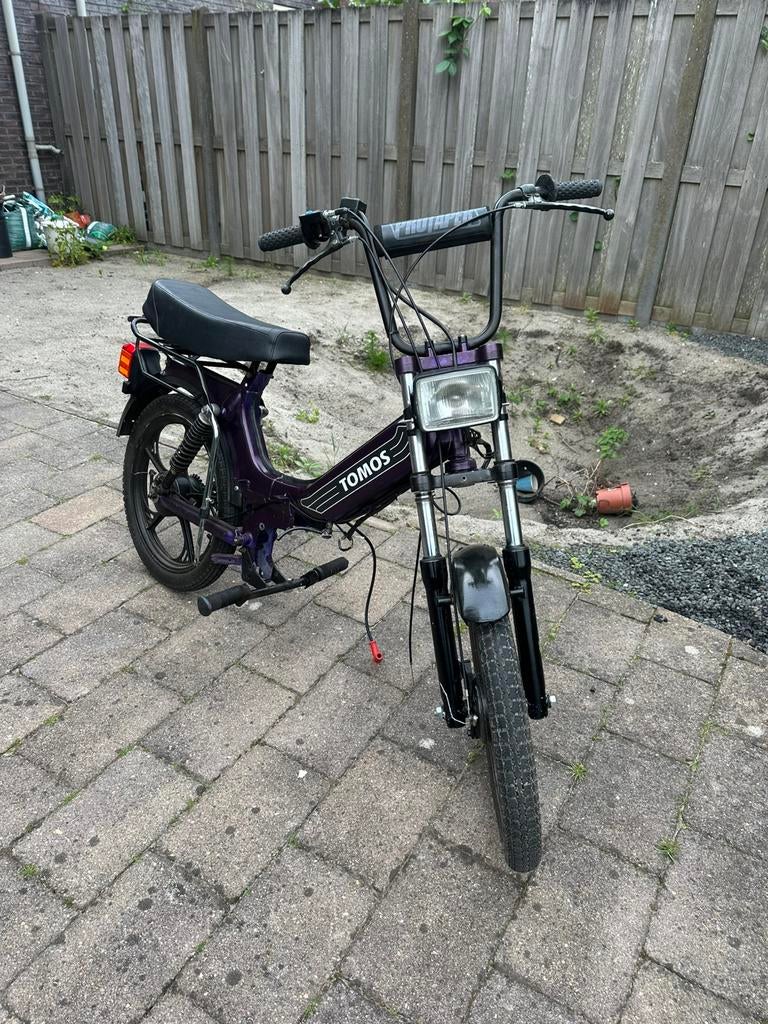 Tomos frame (paars) blauw kentken, Overige modellen, Ophalen of Verzenden, Zo goed als nieuw, Maximaal 25 km/u
