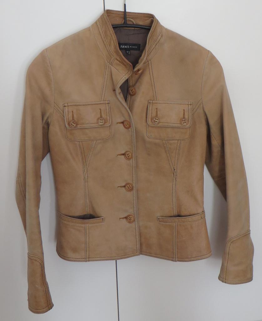 ARMA I Leuk leren Jasje I Maat 36 I Lamsleer, Beige, Arma, Ophalen of Verzenden, Jasje