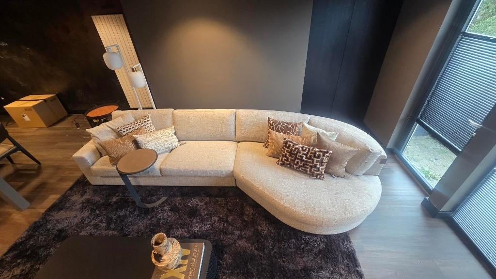Bank met longchair Bielefelder Werkstatten, Ophalen, Vierpersoons of meer, 300 cm of meer, Nieuw