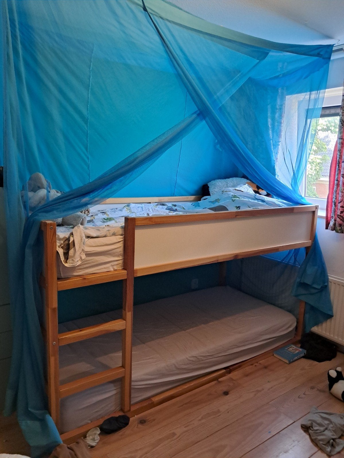 IKEA Kura Keerbaar Bed 90x200, Ophalen, Eenpersoons, 90 cm, Hoogslaper