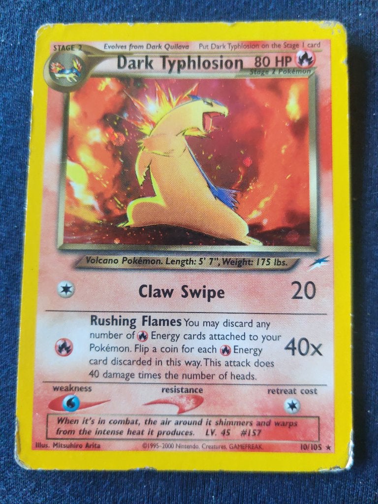 Dark Typhlosion Holo - Neo Destiny 10/105 - Good, Ophalen of Verzenden, Nieuw