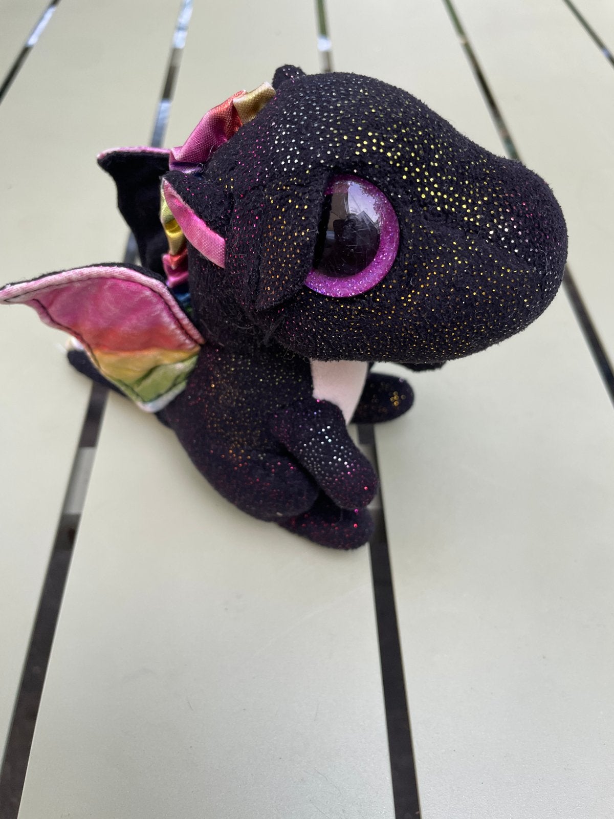 Ty Beanie Boos Anora Zwarte Draak Knuffel - Zo goed als nieu, Ophalen, Dinosaurus, Zwart, Klein (minder dan 20 cm)