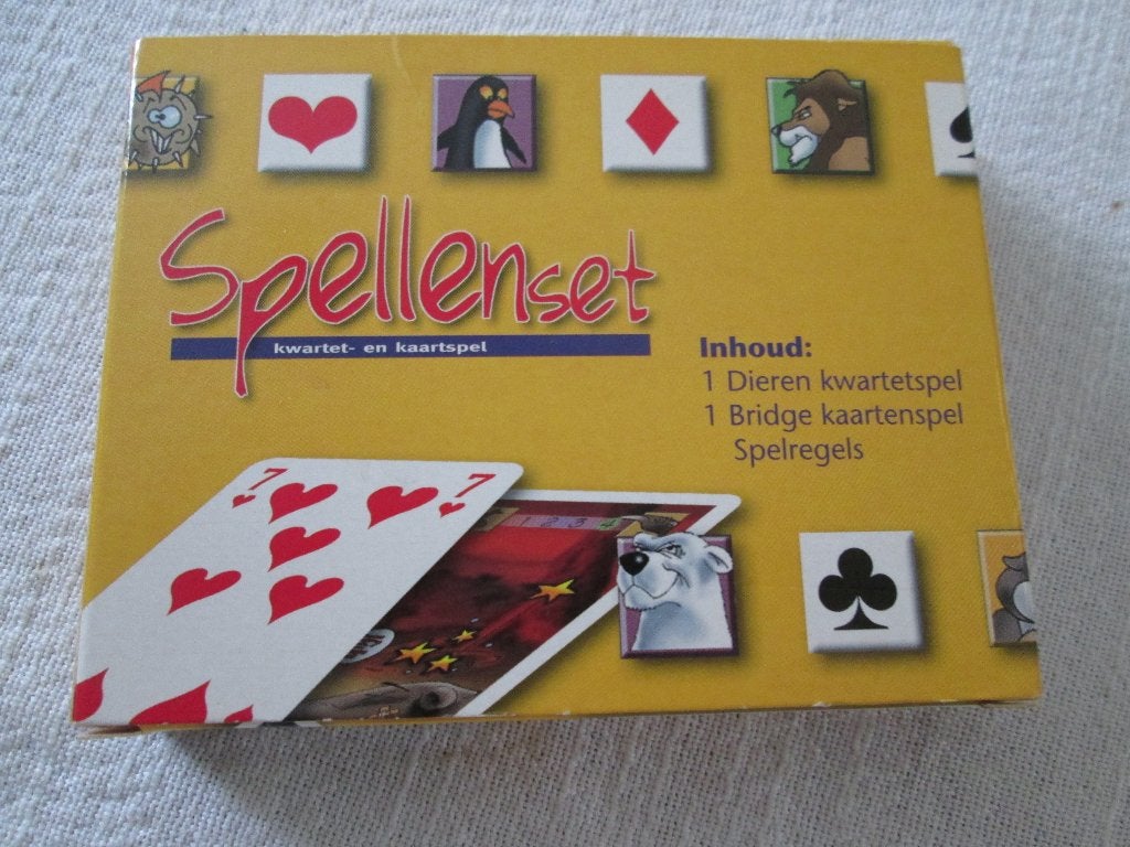 Spellenset in seal Dieren kwartet en bridge kaarten Nieuw, Verzamelen, Ophalen of Verzenden, Nieuw, Kwartet(ten)