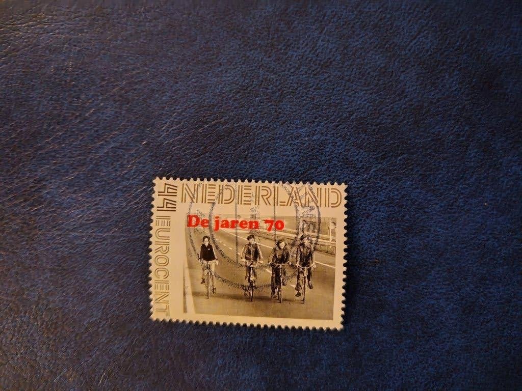 Persoonlijke postzegel de jaren 70 Autoloze zondag, Postzegels en Munten, Verzenden, Na 1940, Gestempeld