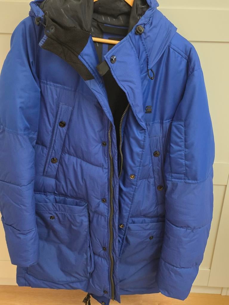G Star Jas Parka Blauw, Kleding | Heren, Maat 52/54 (L), Blauw, Ophalen of Verzenden, Zo goed als nieuw