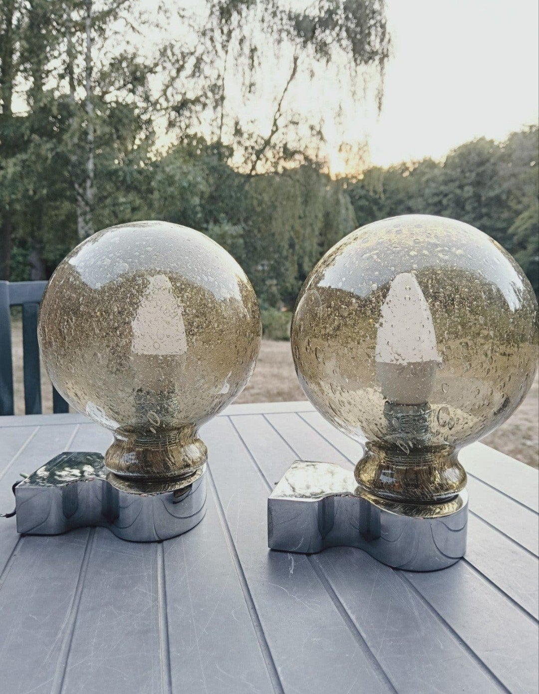 Set van 2 Glashütte Bubble Tafellampen, Ophalen of Verzenden