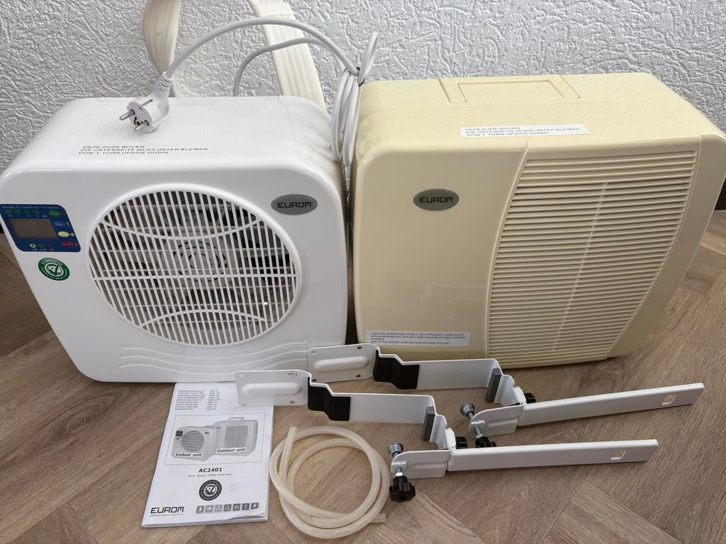 Eurom AC 2401 mobiele split airco (zgan), Witgoed en Apparatuur, Airco's, Ophalen, Minder dan 60 m³, 3 snelheden of meer, Zo goed als nieuw