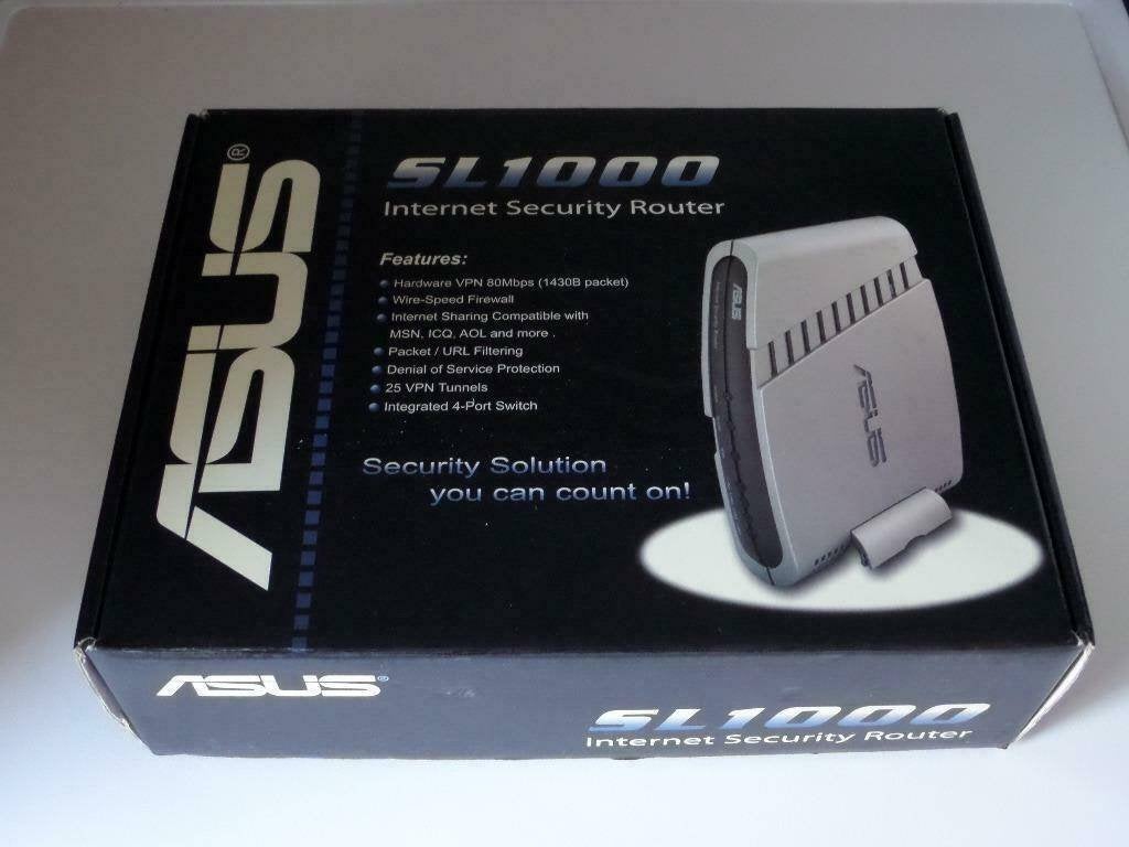 ASUS Internet Security Router SL1000 - Router, Computers en Software, Ophalen of Verzenden, Zo goed als nieuw, Router met modem