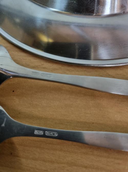gero zilmeta,rvs servies, bord met vork en lepel, Ophalen of Verzenden, 'T Olde Gre-j, Info@toldegrej.nl, Endepoelstraat 20f Didam