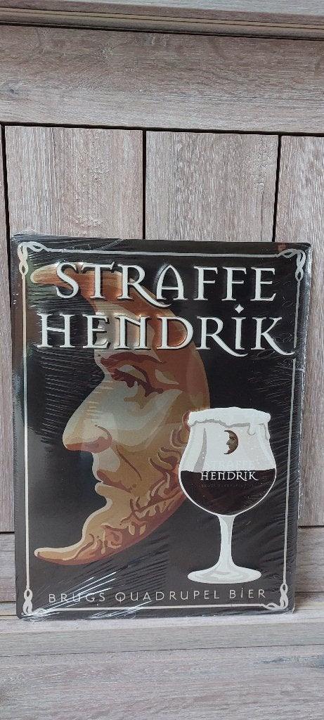 Reclamebord Straffe Hendrik Brugs Quadrupel bier, Ophalen of Verzenden, Nieuw, Reclamebord, Plaat of Schild, Overige merken