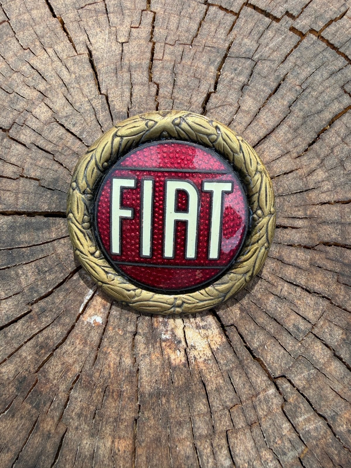Vintage Fiat embleem / badge - Klassieke auto onderdelen, Auto diversen, Ophalen of Verzenden, Nieuw