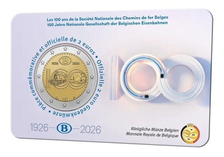 België 2 euro 2026 100 jaar NMBS