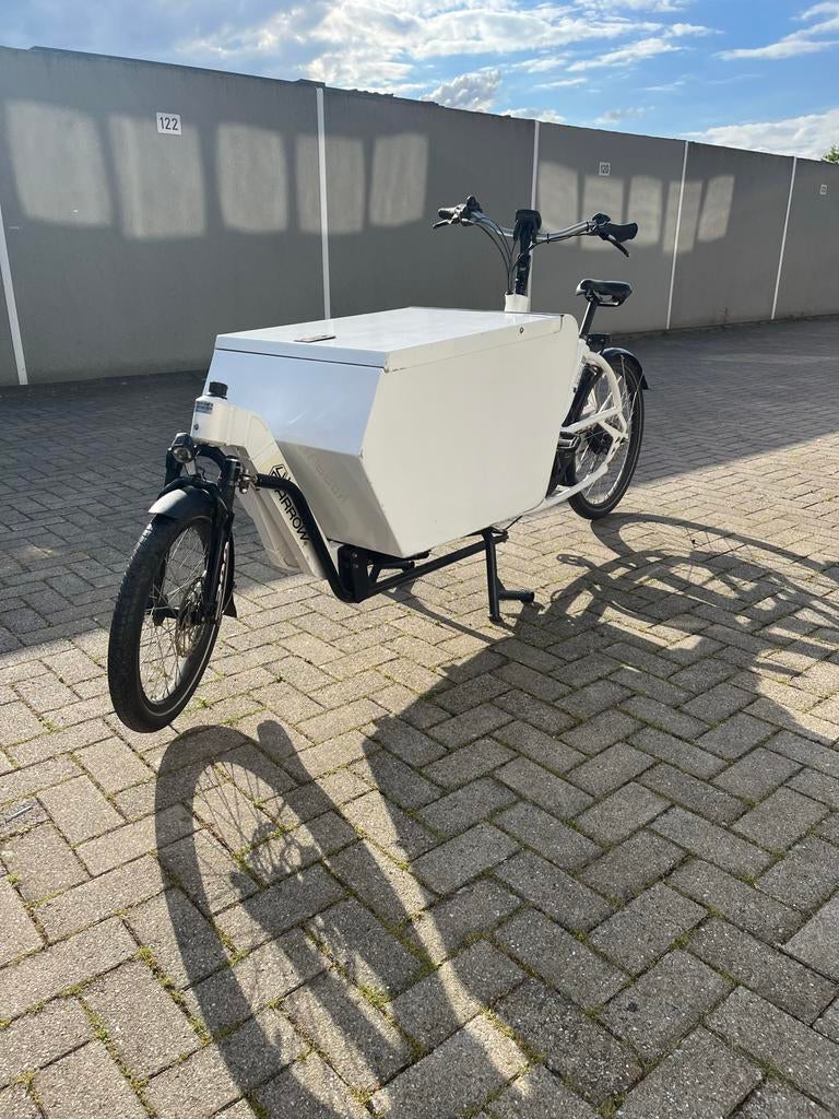 Urban Arrow L bakfiets met aluminium flightcase, Gebruikt, Goederen, Elektrisch, Schijfrem