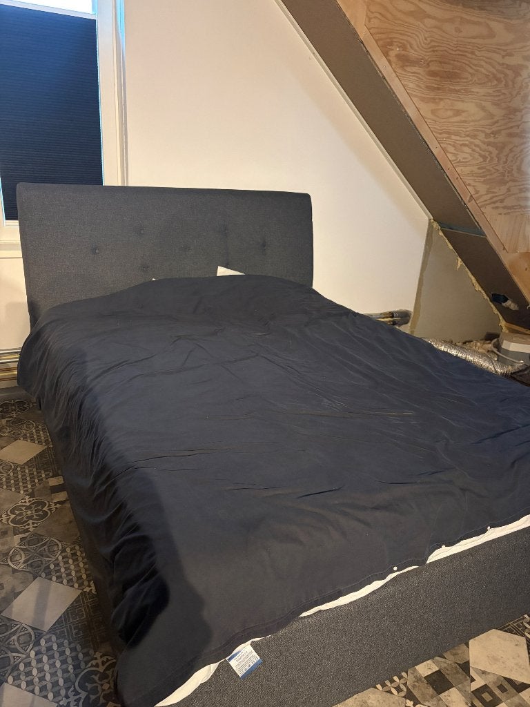 Bed Twee persoons! 180x200, Ophalen, Zwart, Tweepersoons, Zo goed als nieuw