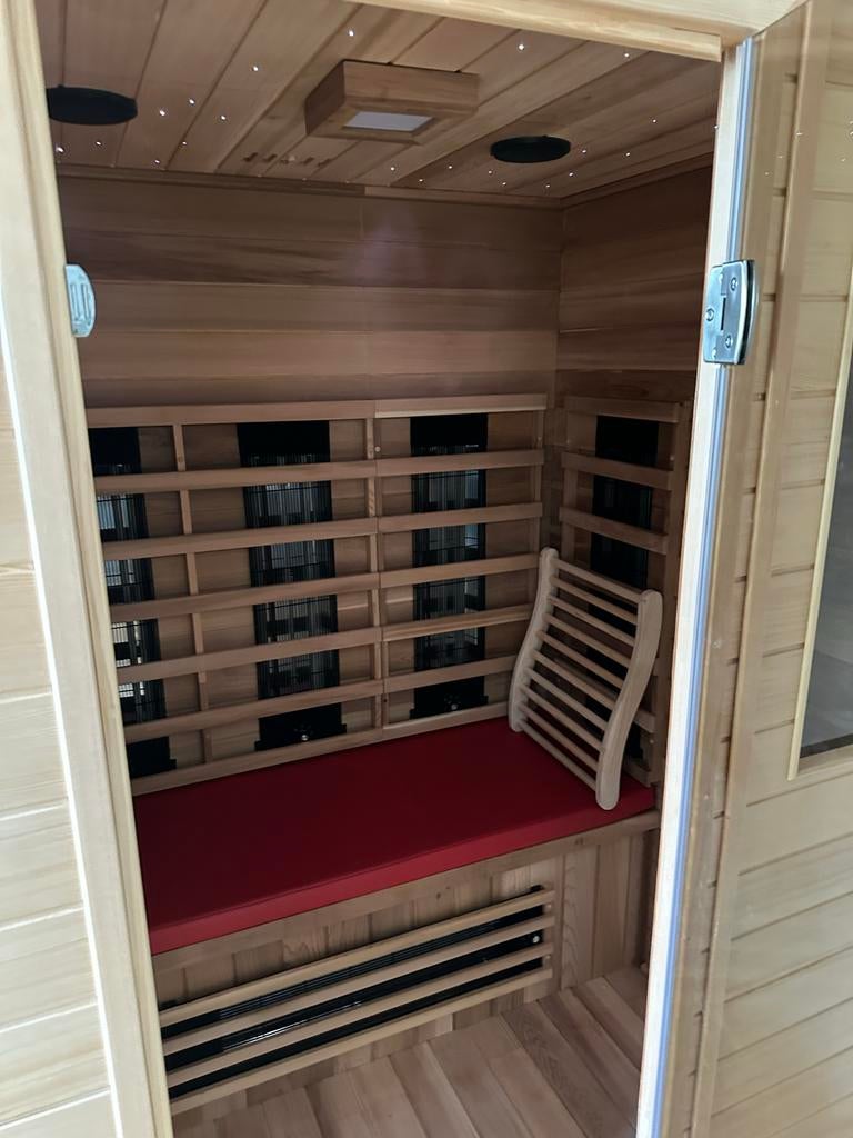 Medicab Infrarood sauna - Zgan-met tripple heaters, Sport en Fitness, Sauna, Ophalen of Verzenden, Zo goed als nieuw, Infrarood