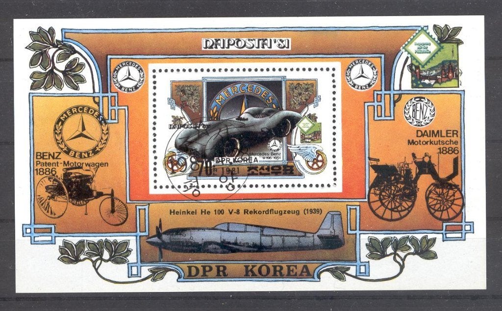 B389 - Noord Korea michel blok 96 gestempeld , Mercedes, Verzenden, Postfris, Oost-Azië