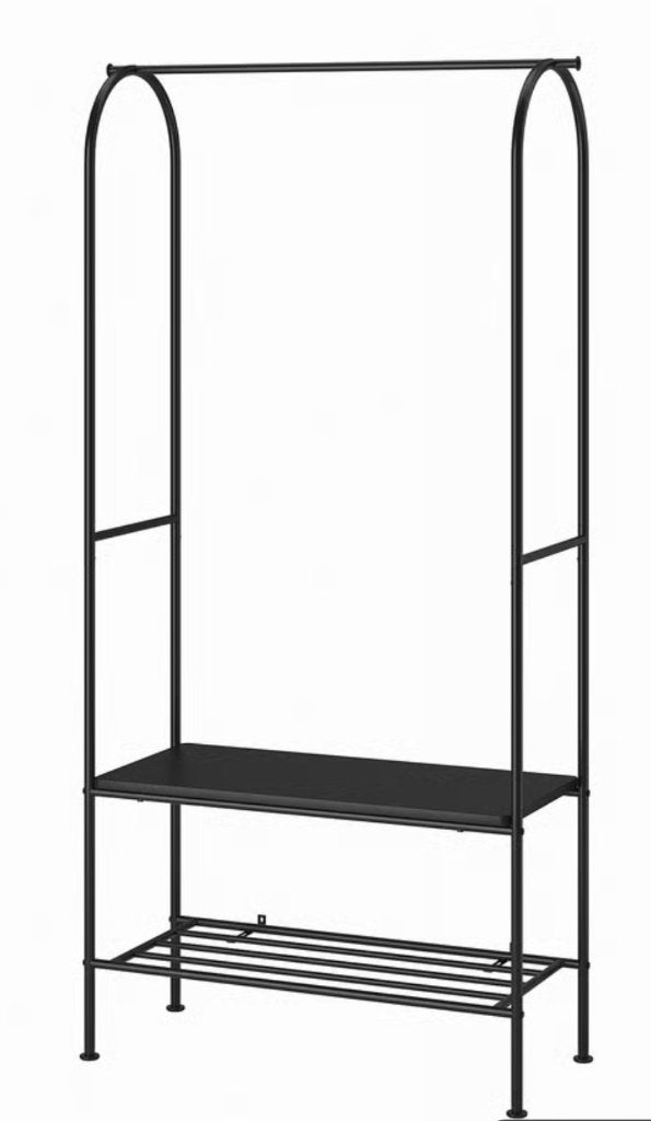 Ikea Kledingrek met ruimte voor schoenen zwart, Ophalen of Verzenden, Zo goed als nieuw