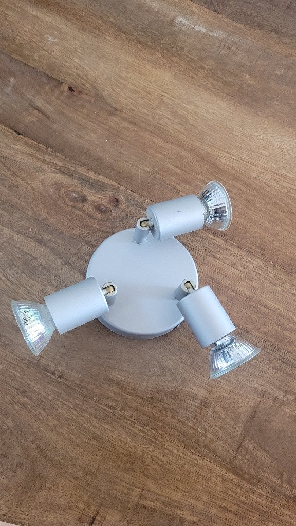 Grijze plafondlamp, Huis en Inrichting, Gebruikt, Overige stijlen, LED, Overige fittingen