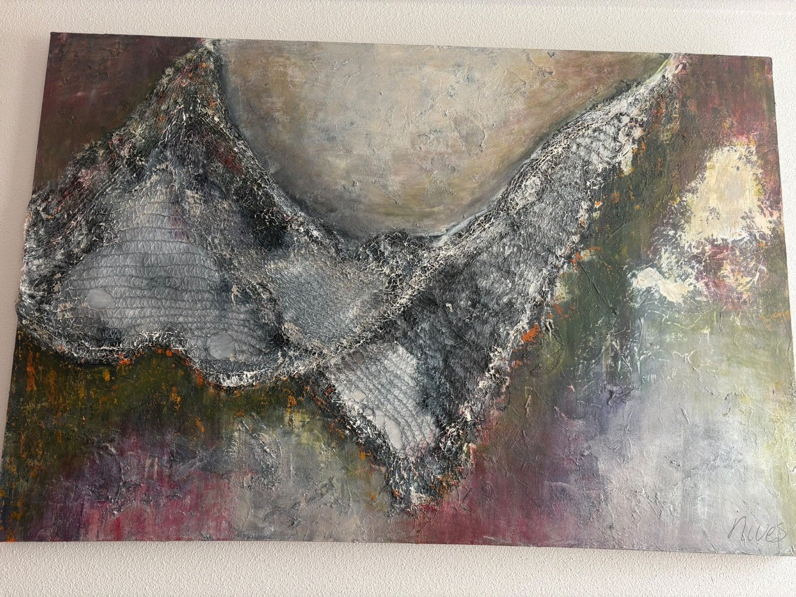 Abstract Schilderij met Textuur, Ophalen