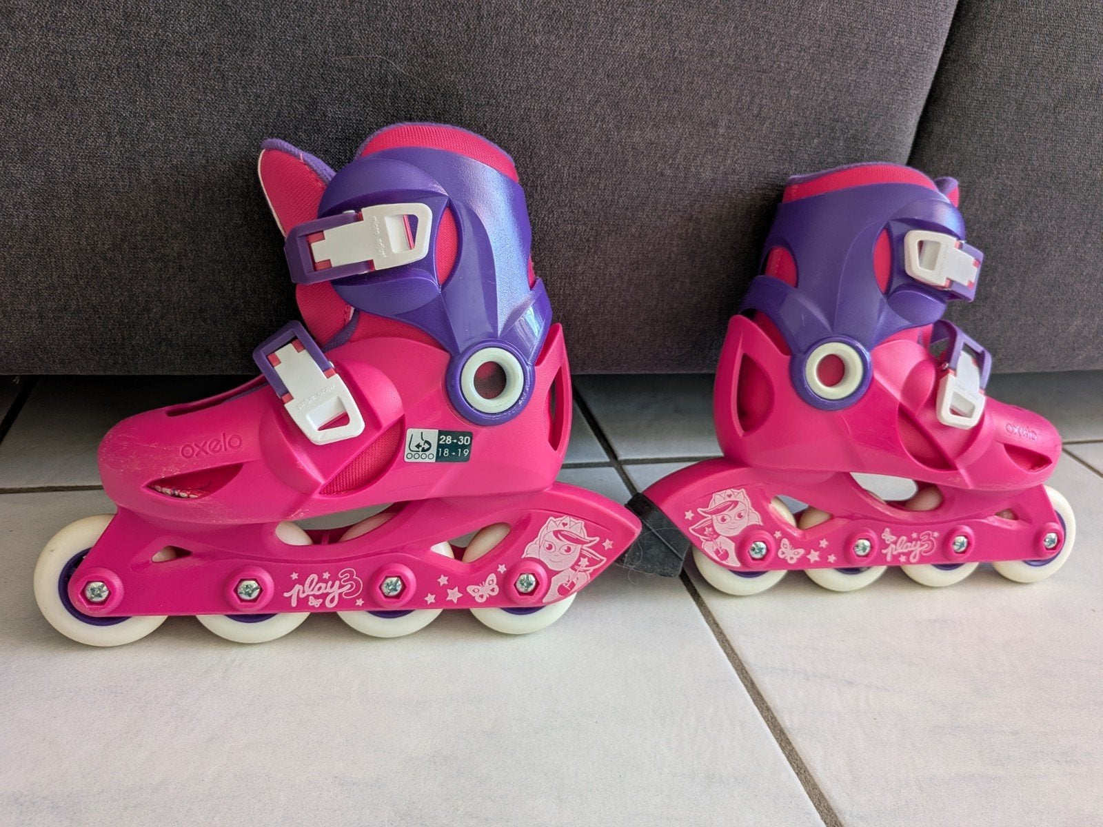 Roze verstelbare rolschaatsen voor kinderen (maat 28-31), Ophalen of Verzenden, Verstelbaar, Zo goed als nieuw, Kinderen
