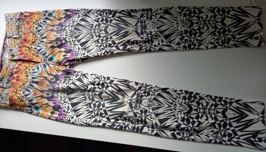 MARCCAIN mooie aparte broek, kleurrijk, maat 36-38, Maat 38/40 (M), Overige kleuren, Verzenden, Zo goed als nieuw