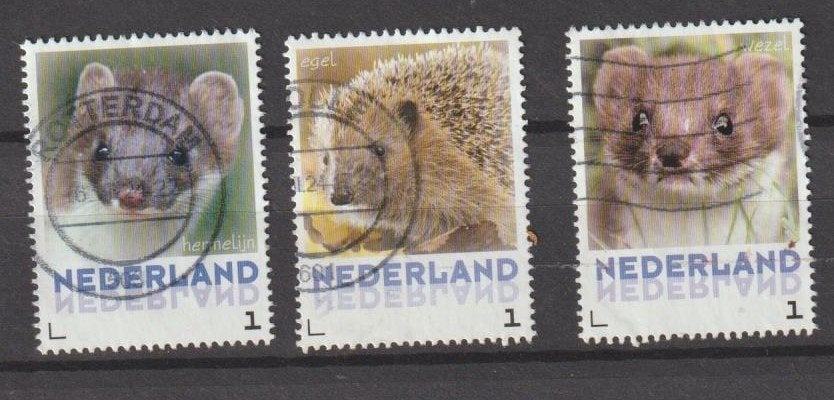 3 versch. Persoonlijke postzegels gestempeld Zoogdieren, Postzegels en Munten, Verzenden, Na 1940, Gestempeld
