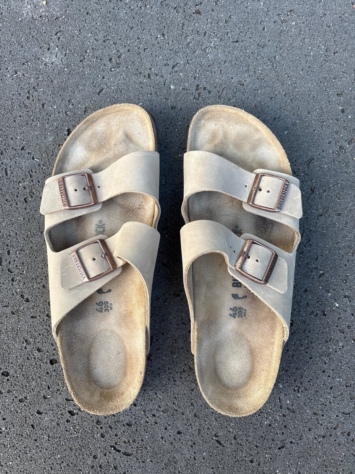 Hippe Birkenstock sandalen zandkleur/beige maat 46, Ophalen of Verzenden, Zo goed als nieuw