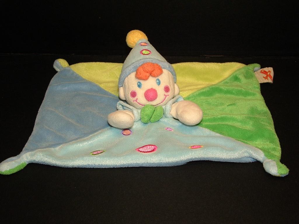 NICOTOY POPJE CLOWN KNUFFELDOEKJE VELOURS. DOEKJE, Verzenden, Nieuw, Overige typen