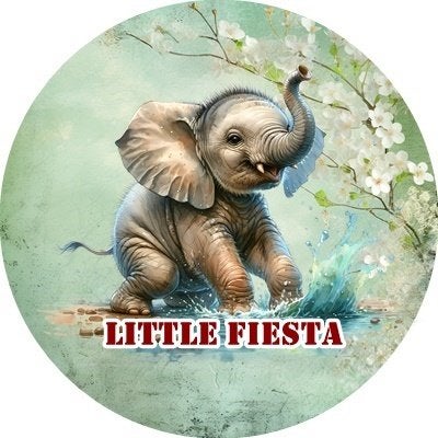 lf290 icing frosting olifant 19cm eetbare taart print top, Ophalen of Verzenden, Nieuw, Taarten, Versiering