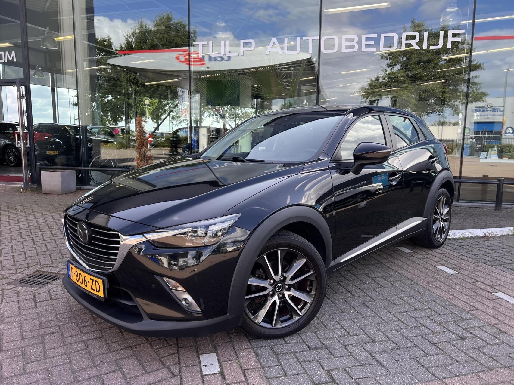 Mazda CX-3 2.0 SkyActiv-G 120 GT-M Automaat Clima Cruise PDC, Auto's, 4 cilinders, Zwart, SUV of Terreinwagen, 1170 kg