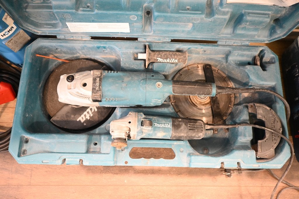 Makita Slijptollen Set: GA9020r (2200W) & 9558HNR (840W), Gebruikt, Info@makita.nl, Makita, Haakse handslijpmachine