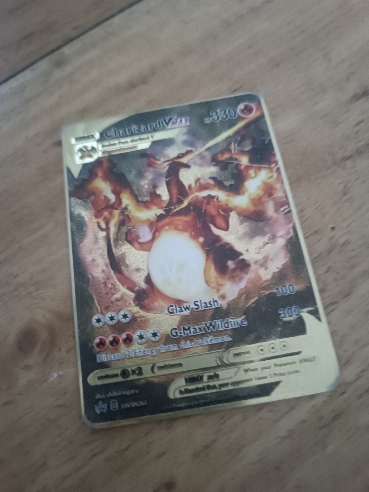Charizard vmax goud metaal swh261, Ophalen of Verzenden