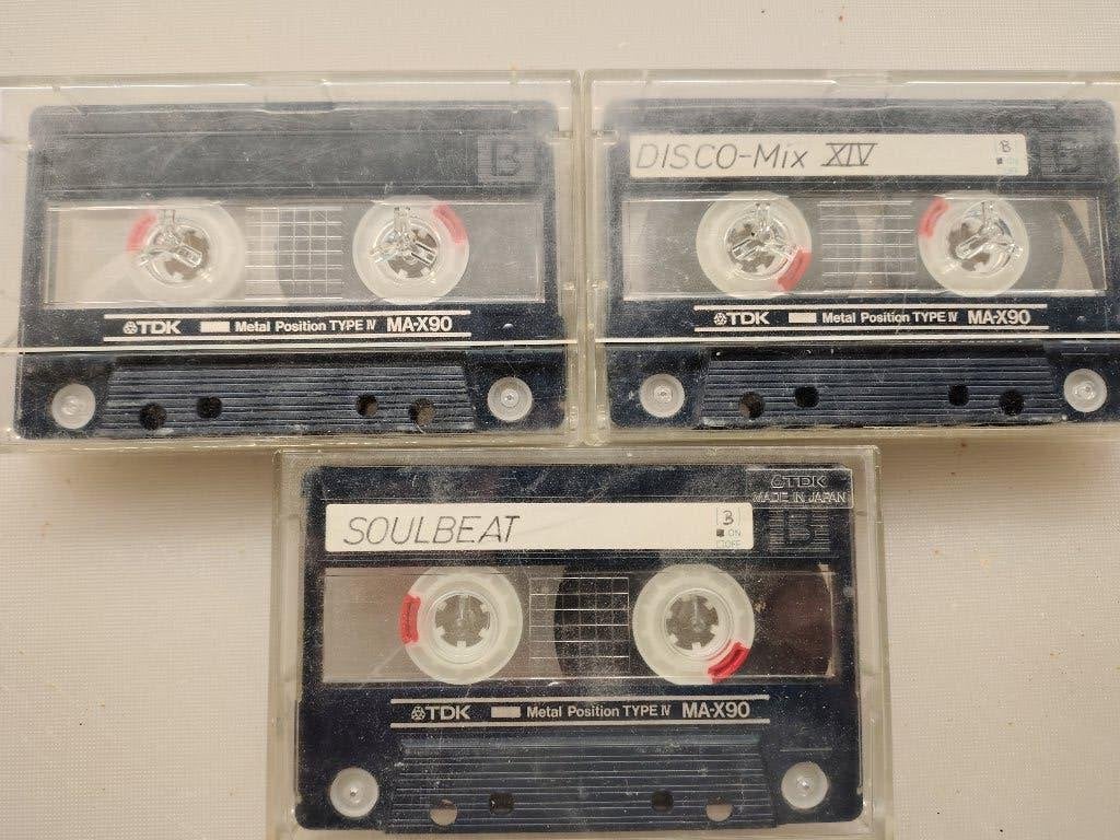 TDK MA-X 90 cassettes 3 stuks MAX90, Gebruikt, Overige genres, Voorbespeeld, Verzenden