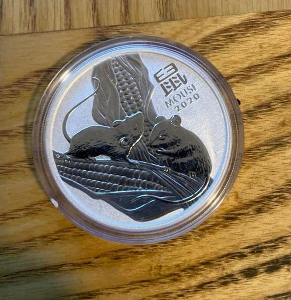 2020 Australische Zilveren Muis 1 oz Lunar III, Ophalen