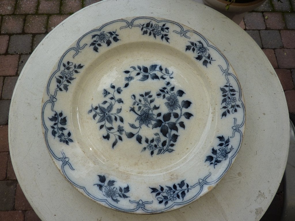 grote antieke schotel wandbord, Ophalen of Verzenden